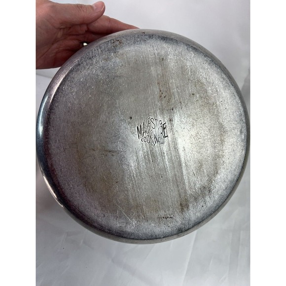 Vintage Majestic Cookware Aluminum Dutch Oven‎ Kettle With Lid 5 Quart w/Handle - Picture 5 of 9